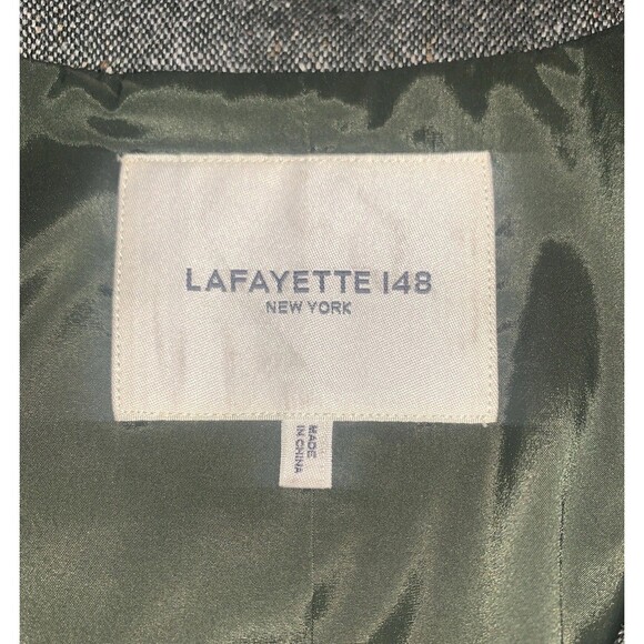 Lafayette 148 Women's Brown Wool Silk Blend Tweed Blazer Jacket Size 6 - Picture 8 of 10